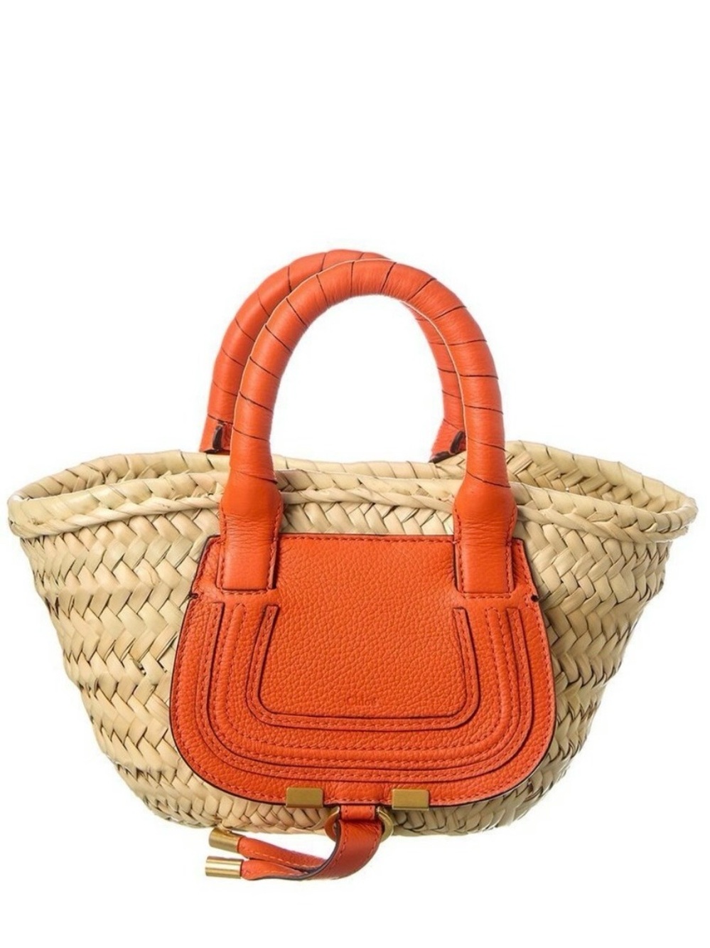 Chloé Marcie Small Basket Bag
- Raffia & Bright Orange Leather - Picture 8 of 11